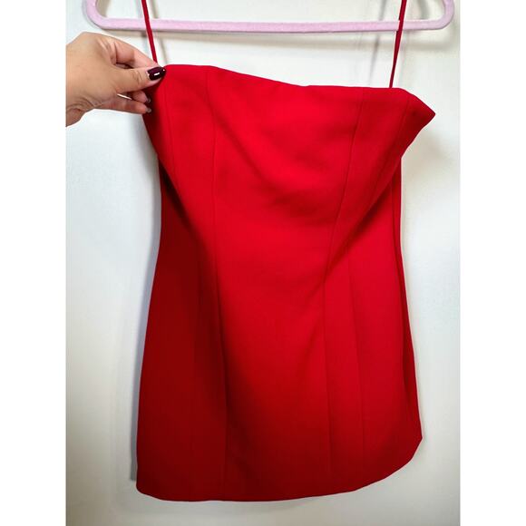 NEW NWT A.L.C. Elsie Mini Dress in Real Red Size 0 - Picture 4 of 6